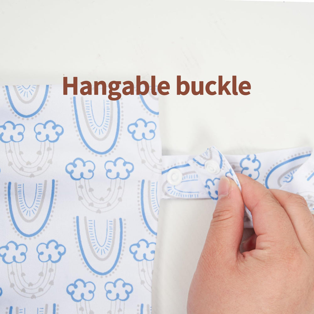 Happy Flute reusable pouches illustrate easy on-the-go diaper storage.
