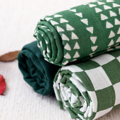 Happy Flute swaddle blankets green stroller-cover providing shade and privacy