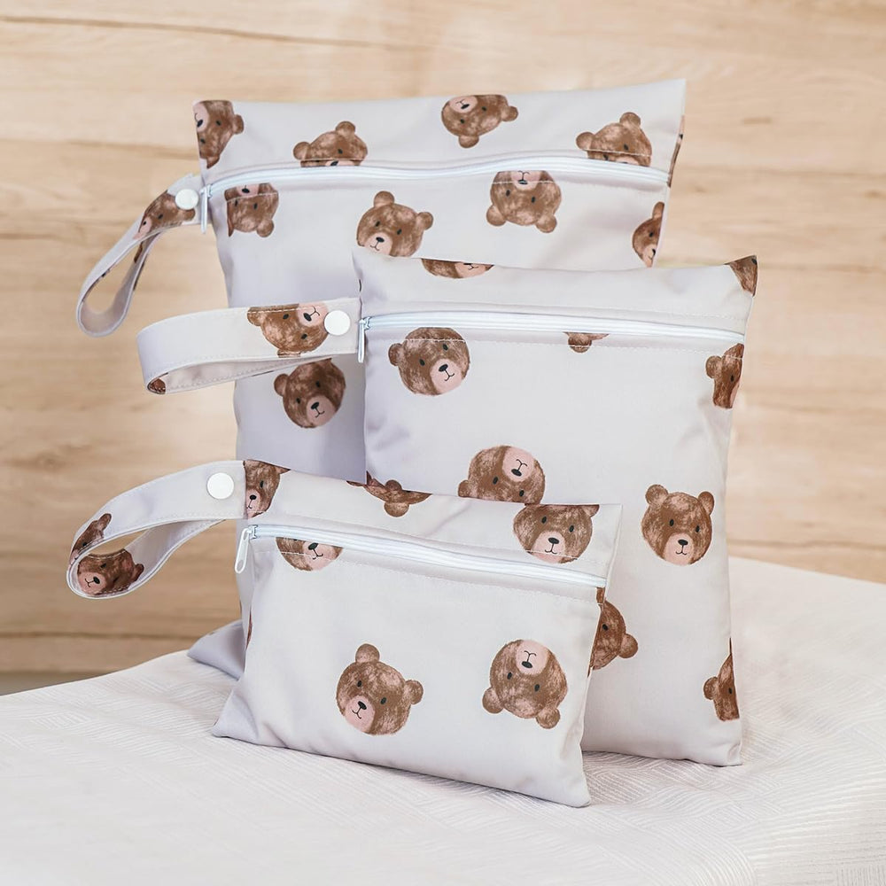 Happy Flute wet bag folded-compact image highlights portable storage on the go