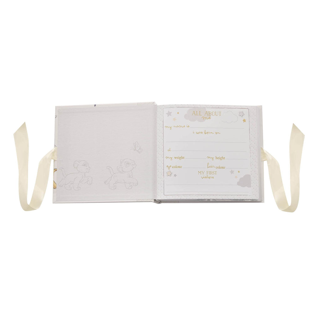 Happy Homewares Lion King album cover Life's an Adventure gold lettering adds cherished memories