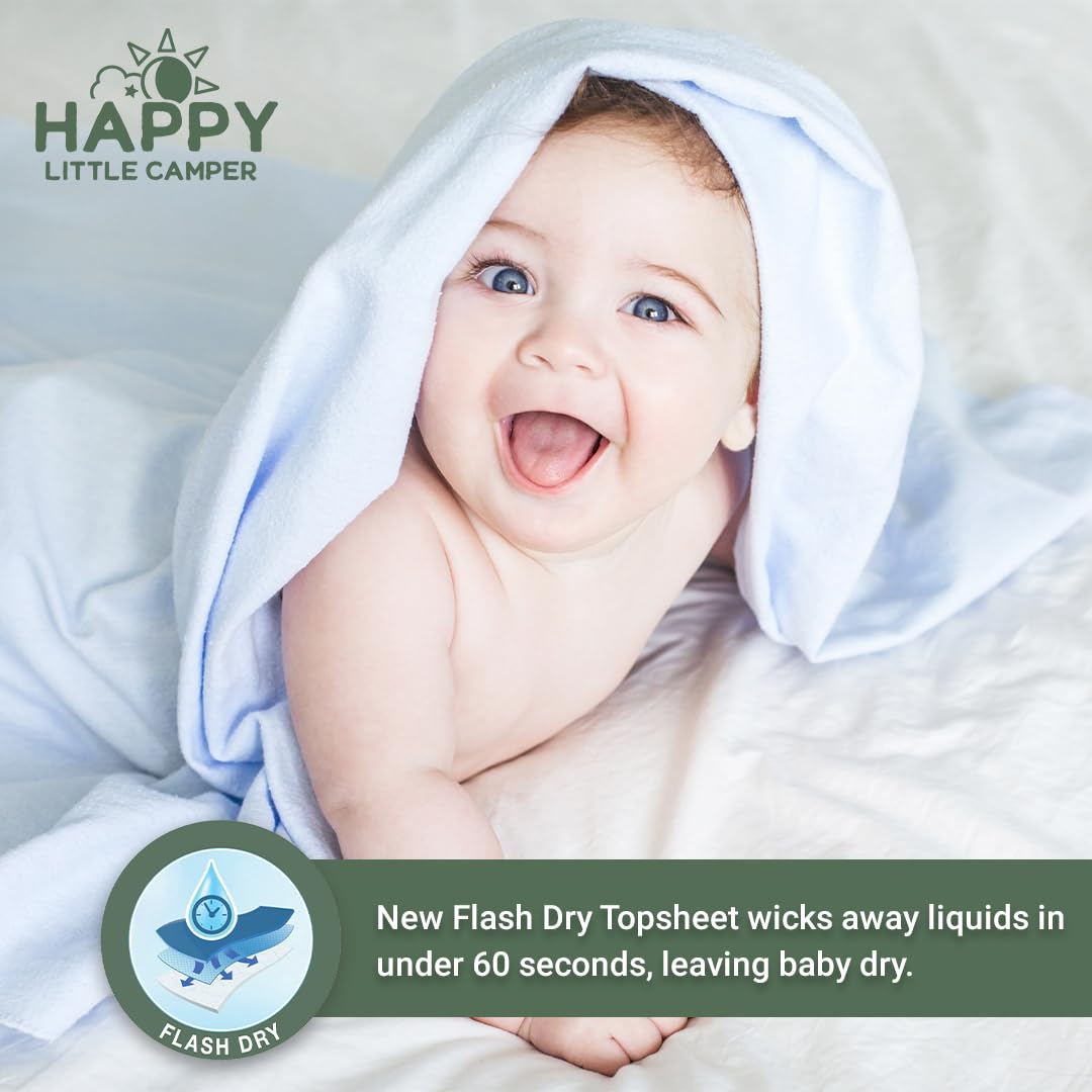 Happy Little Camper plant-based fibers provide gentle cleansing for sensitive skin