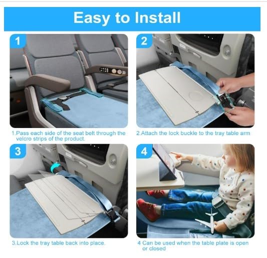 Happy Nest blue airplane bed travel-ready, lightweight and machine washable.