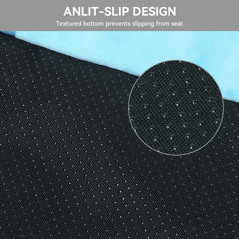 Happy Nest toddler seat extender adding leg room for a comfortable flight.
