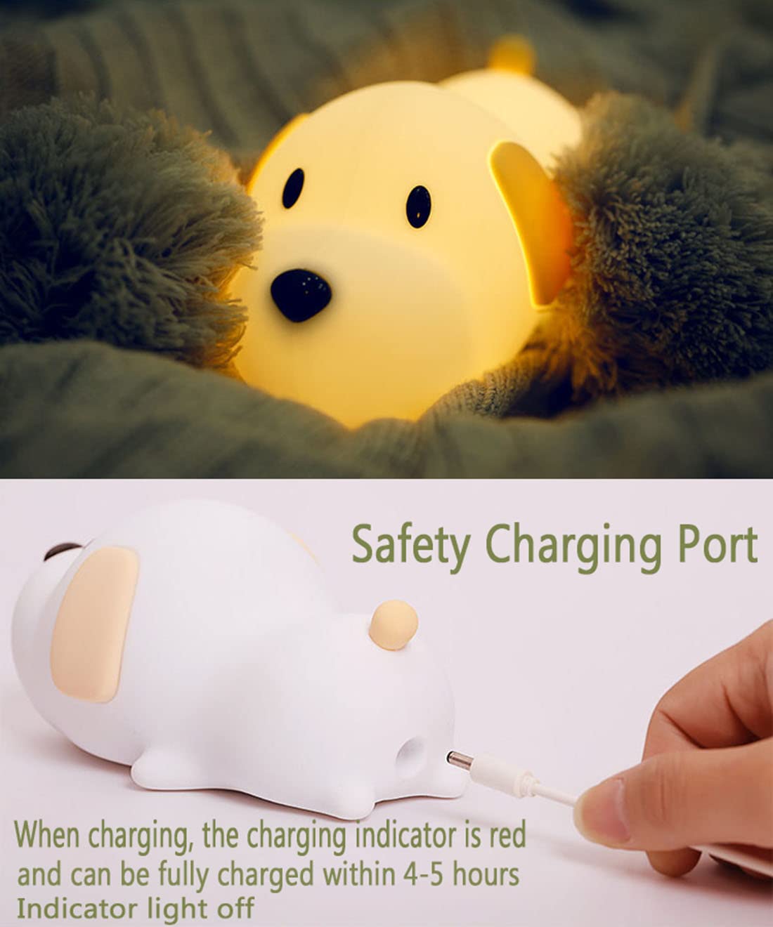 HAPPYBAG kawaii-puppy-light-bedside adds cute decor with a soft glow.