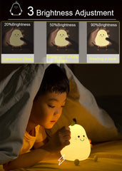 HAPPYBAG USB-rechargeable night light keeps cords away and rooms bright.