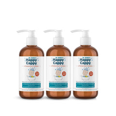 Happy Cappy Dr. Eddie's medicated shampoo bottle front for cradle cap relief.