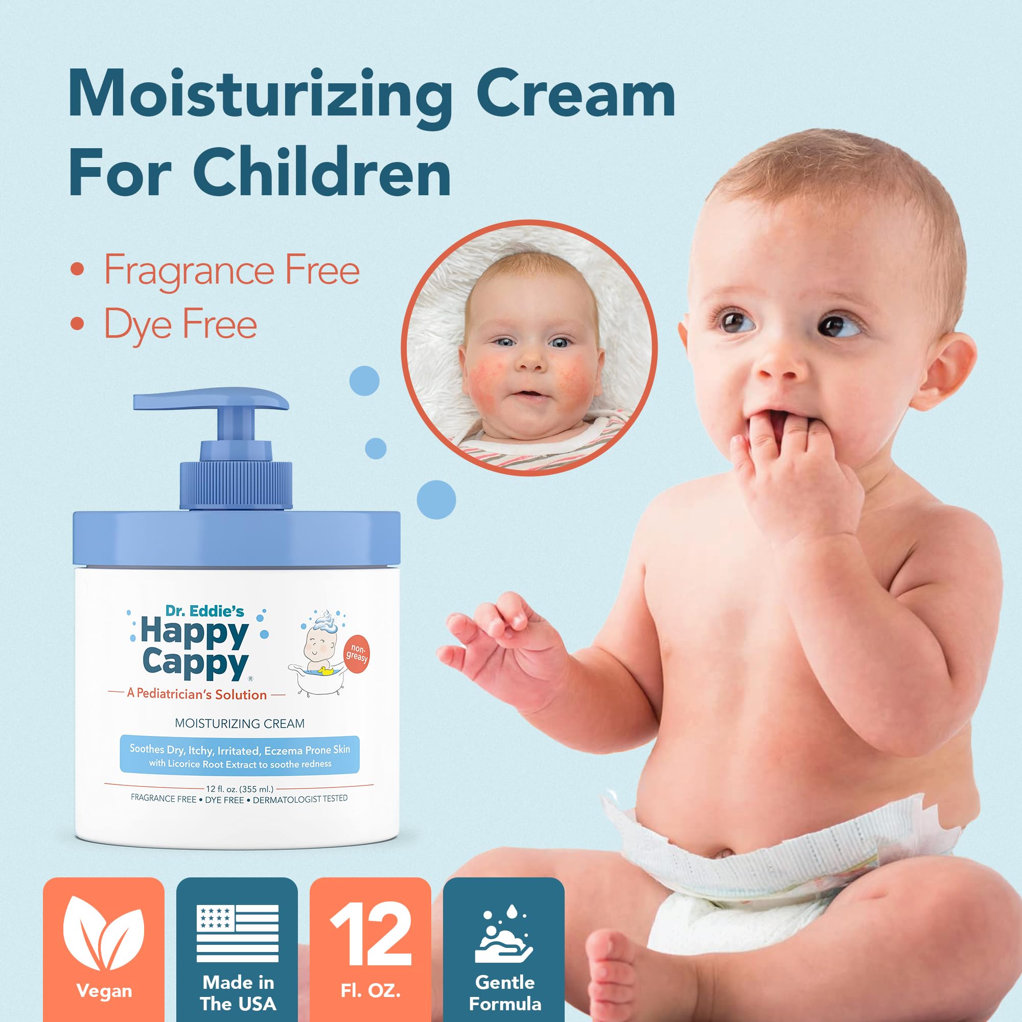 Happy Cappy Moisturizing Cream licorice root extract soothing ingredient