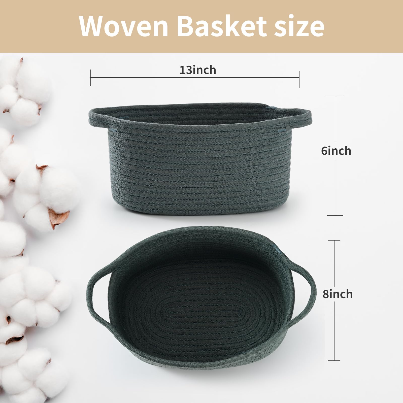 Happyiren Basket with handle 500lb strength side view for secure mobility of heavy items