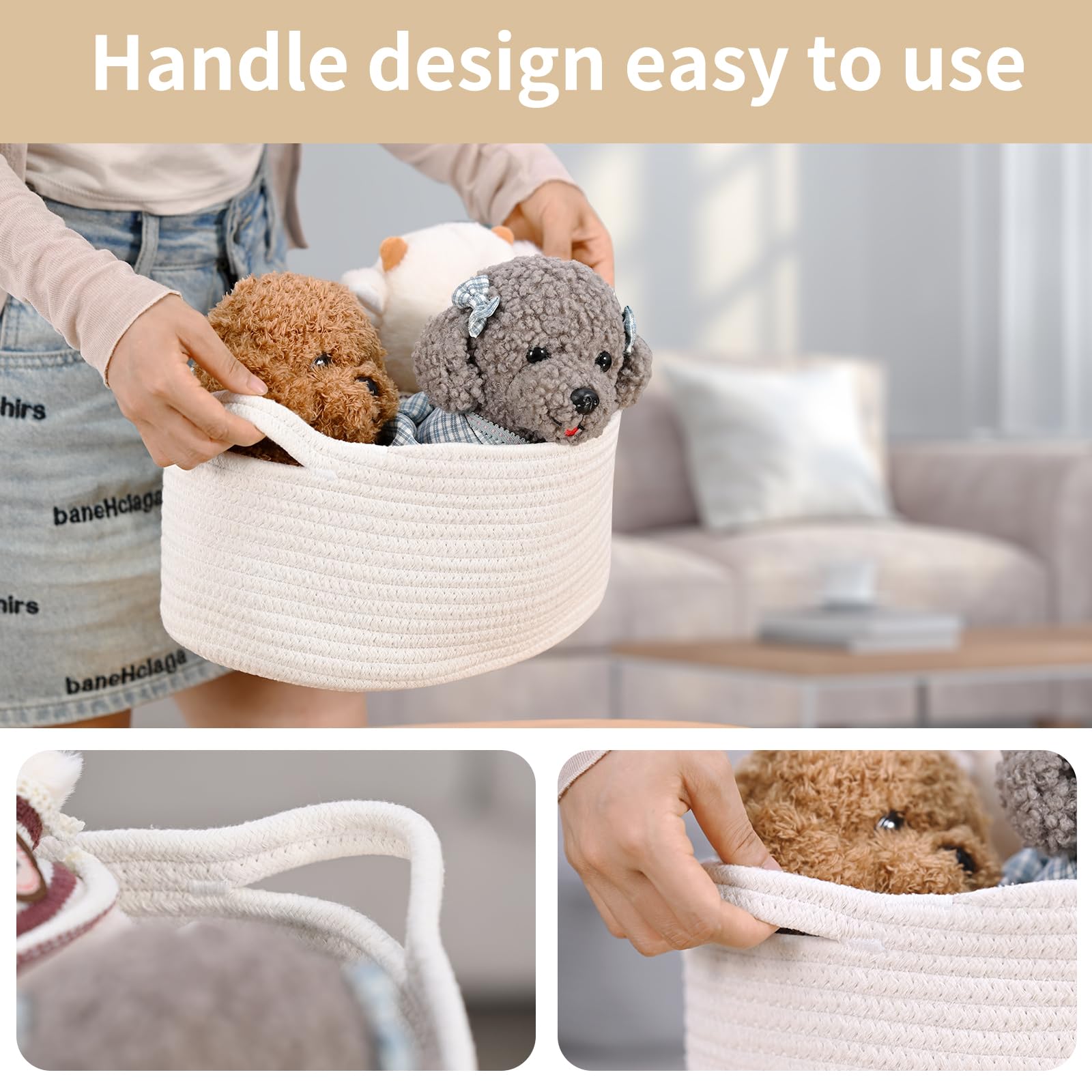 Happyiren Cotton rope weave closeup shows soft yet durable everyday use