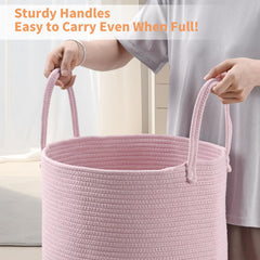 Happyiren double-stitched handles enable easy carrying from nursery to laundry.
