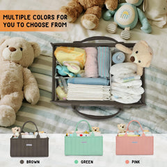 HAPPY NEST diaper caddy padded handles ease transport between rooms
