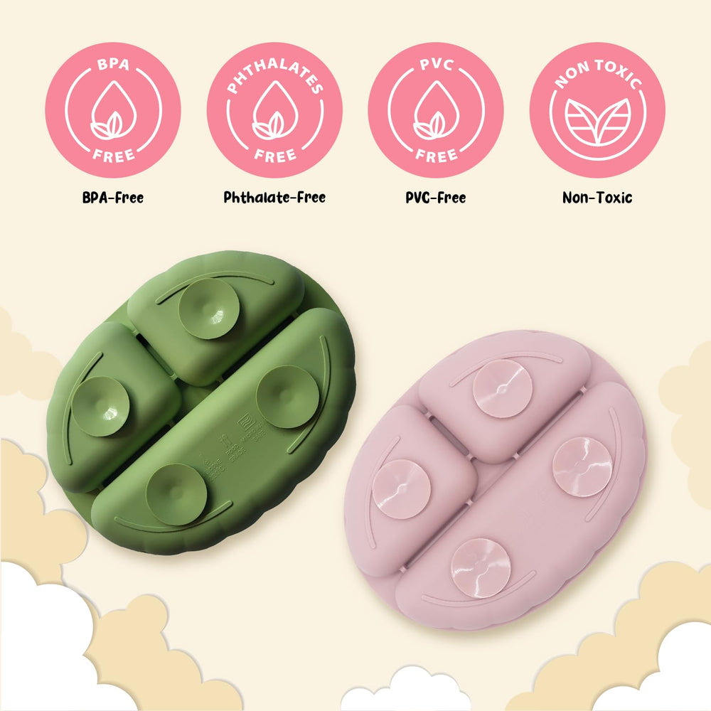 HappyNibble BPA-free silicone set keeps meals safe and gentle