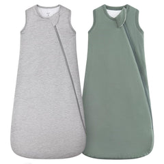 HAPIU bamboo sleep sack in light heather grey offers buttery-soft, breathable comfort.