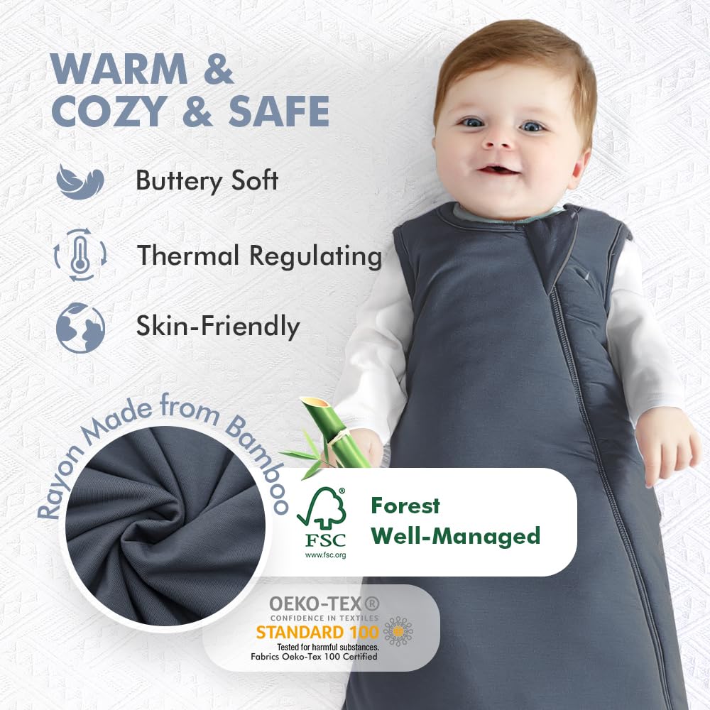 HAPIU bamboo sleep sack zipper for easy diaper changes