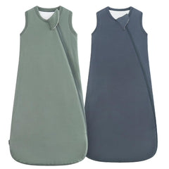 HAPIU sleep sack forest-green close-up highlights soft bamboo fabric for comfort