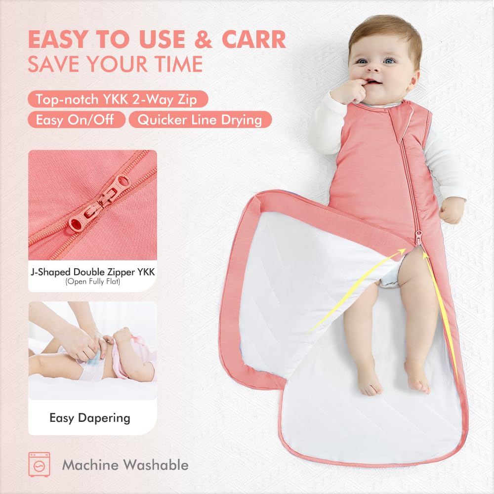 HAPIU wearable blanket in use to keep baby cozy and moves freely.