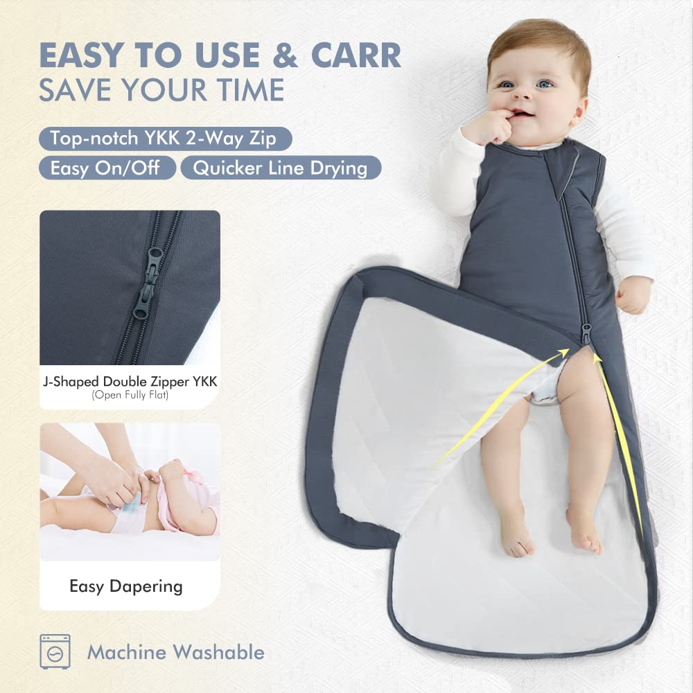 HAPIU sleep sack with roomy fit allowing baby to kick and grow