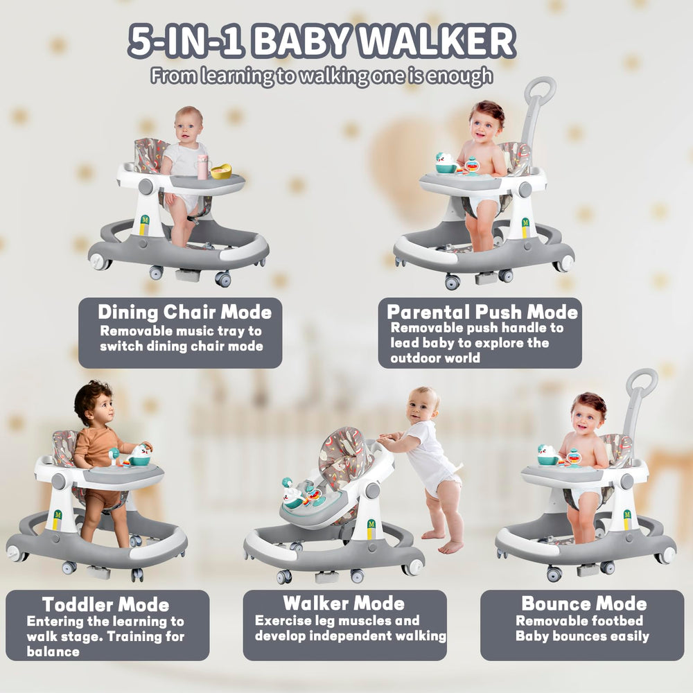 HAPYOOY 5in1 walker with pedal-bounce mode for playful development