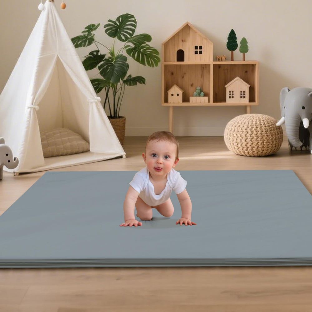 HARBOLLE Baby Play Mat blue versatile play space for rooms and playpens
