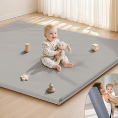 Harbolle baby play mat on floor offers cushioned tummy time space