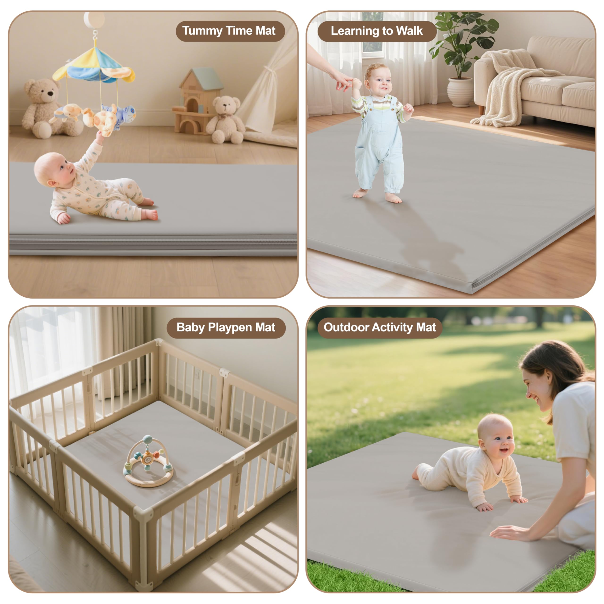 Harbolle mat fits most playpens up to 50 inches