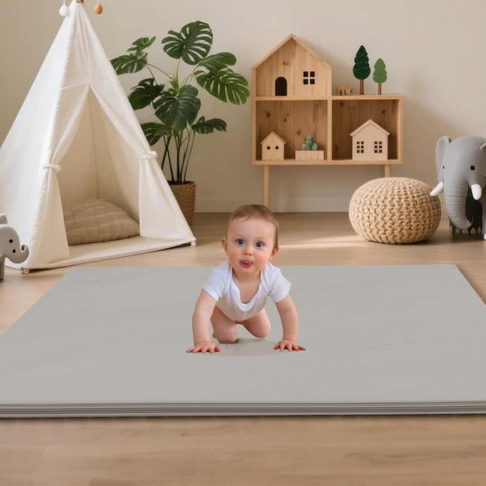 Harbolle mat ideal for tummy time, crawling, and floor play