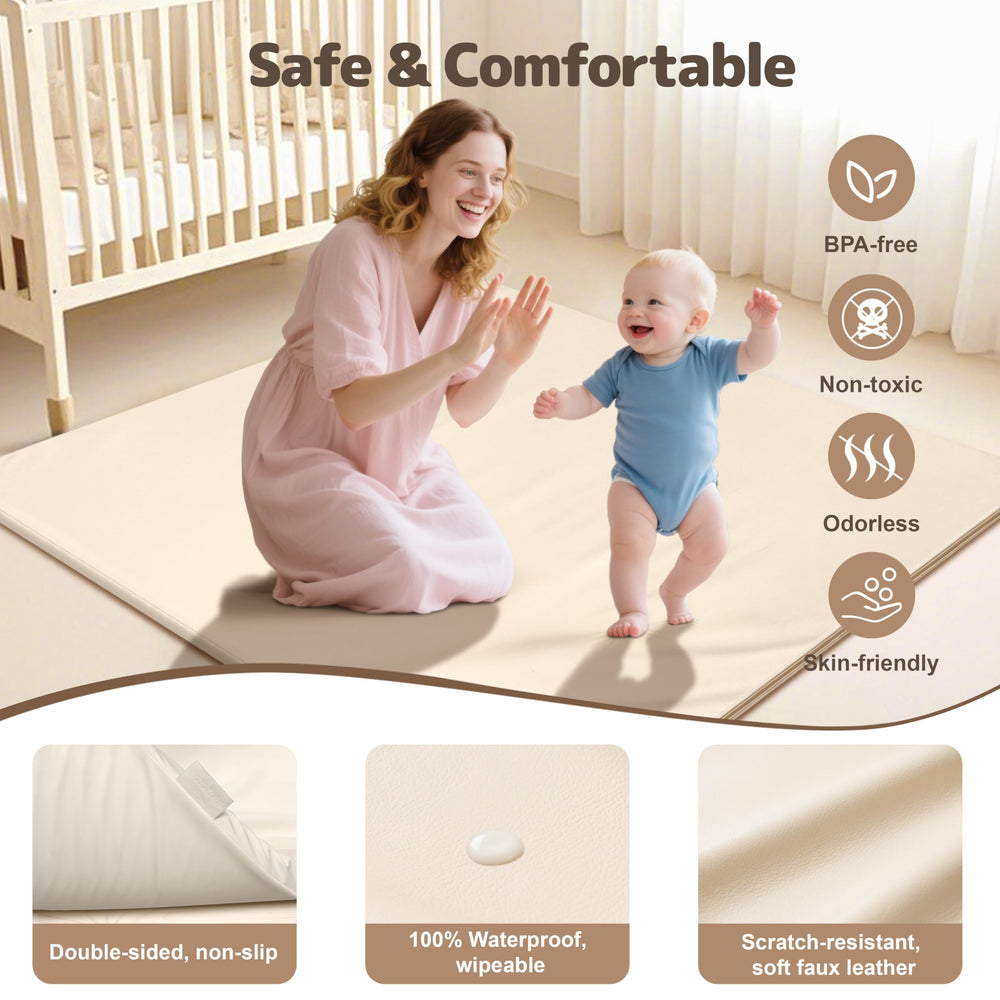 HARBOLLE play mat with storage bag demonstrates travel-friendly folding and portability