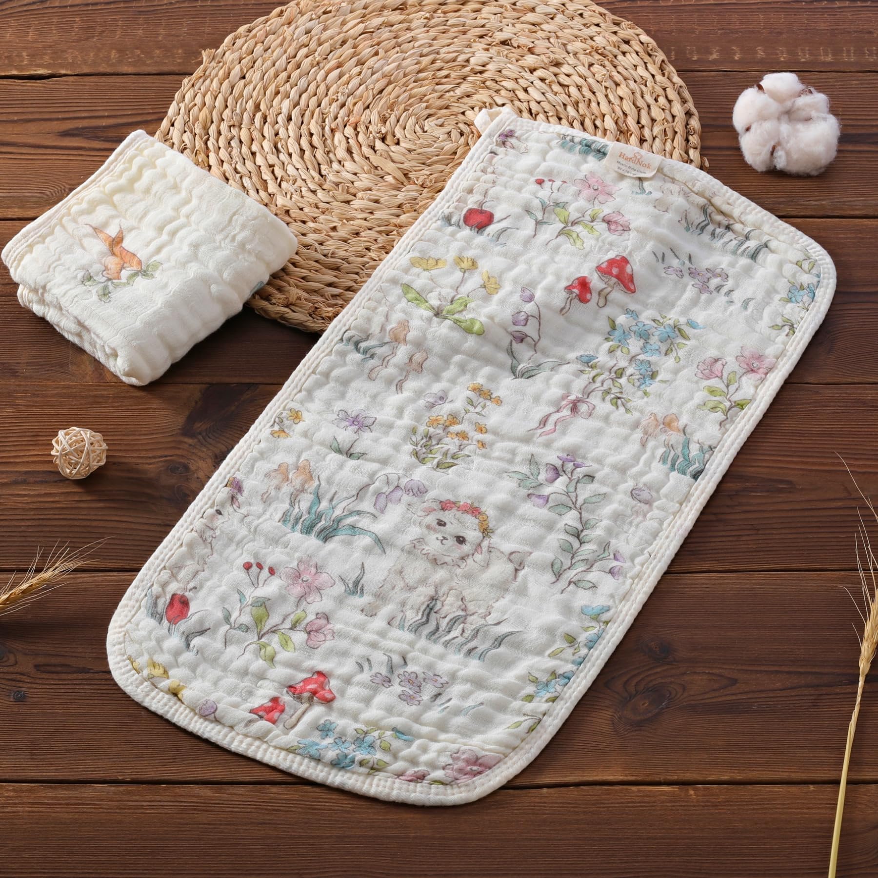 HardNok easy-care burp cloth ready for washing and quick drying