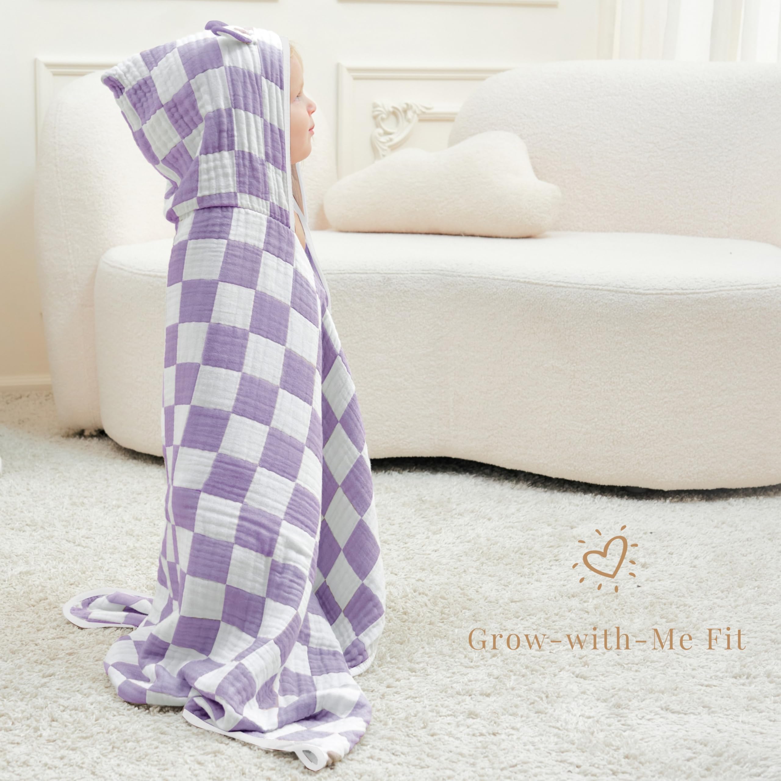 HardNok hooded towel with cute ears for playful bath time.
