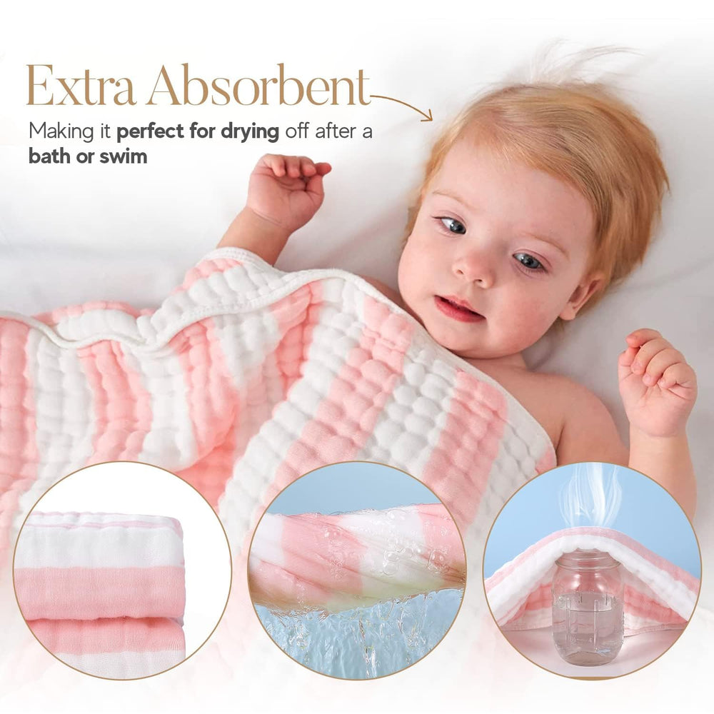 HardNok Muslin 6-layer closeup highlights absorbent, gentle natural cotton