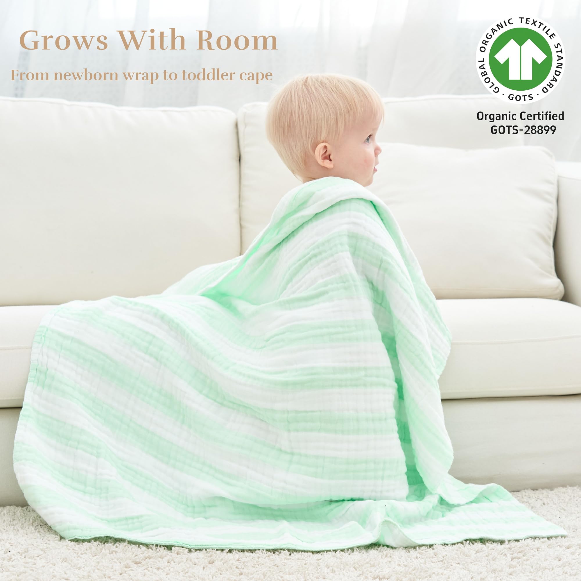 HardNok muslin baby towel white 40x40 inches for delicate skin wrap.