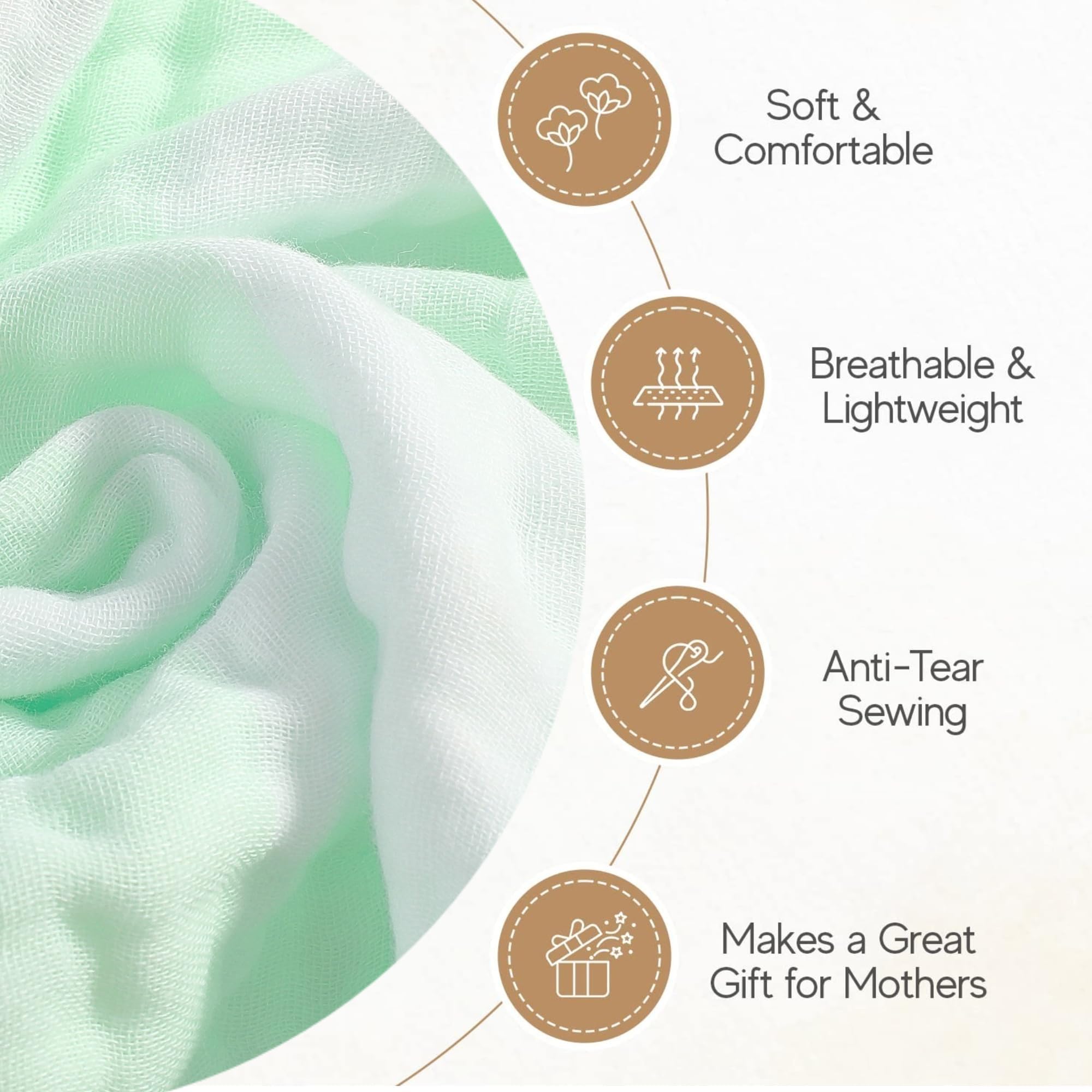 HardNok muslin baby washcloth green 11.8 inches for gentle cleansing.