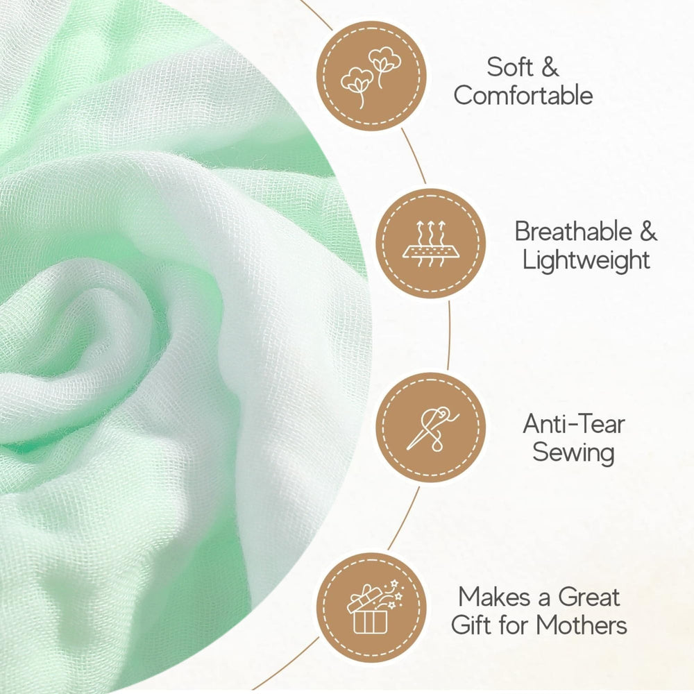 HardNok muslin baby washcloth green 11.8 inches for gentle cleansing.