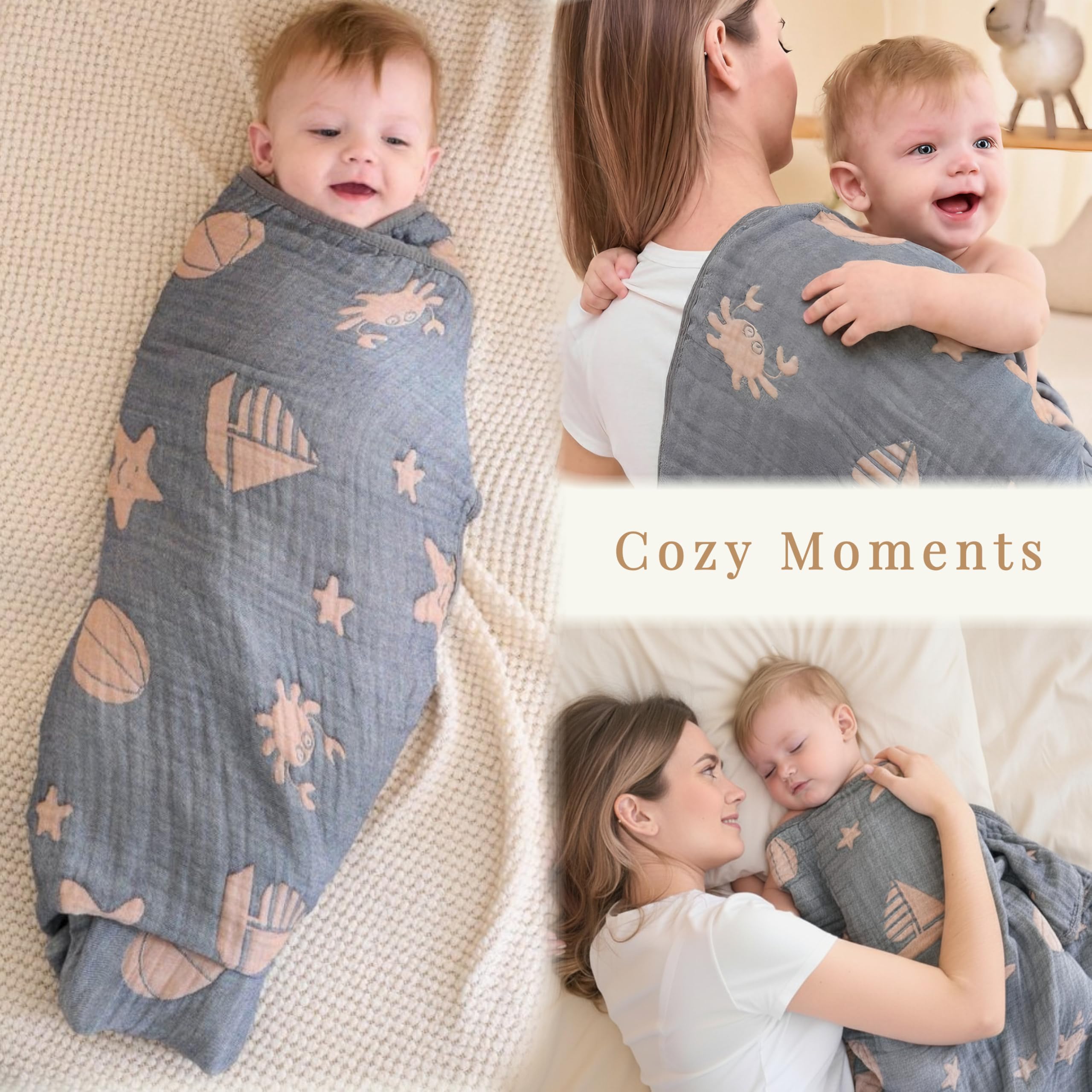 HardNok muslin blanket toddler use as light stroller cover and floor-time layer.
