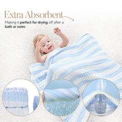 HardNok muslin hooded towel white offers gentle skin contact and quick absorption.