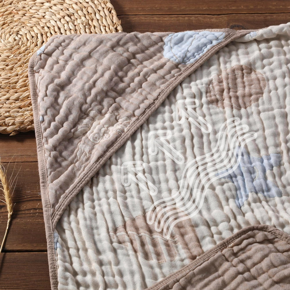 HardNok 32-inch hooded towel provides newborn-to-toddler coverage