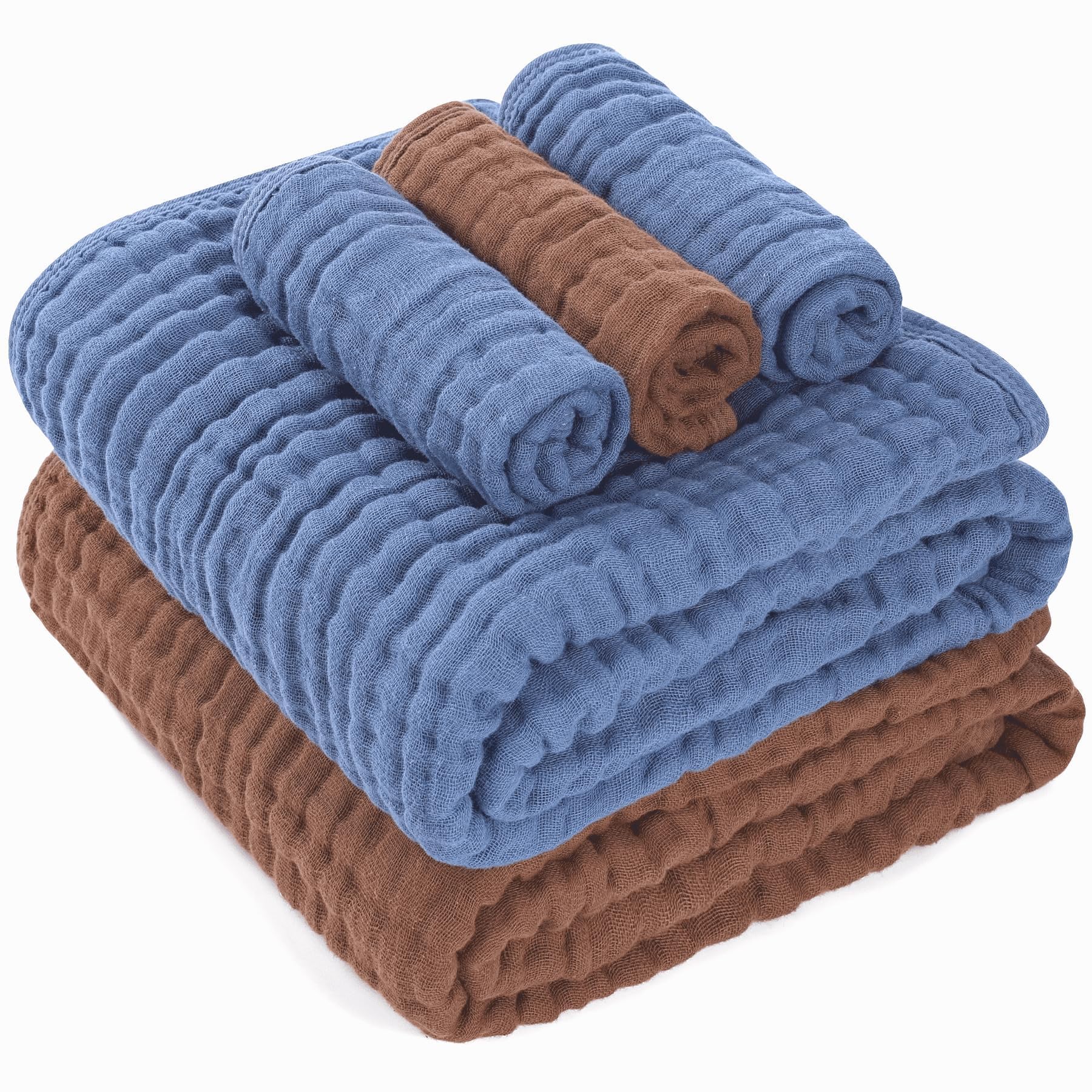 HardNok Premium muslin baby towel set—43x43 softness for delicate skin and cozy dry bath time.