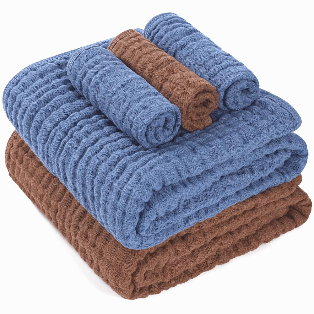 HardNok Premium muslin baby towel set—43x43 softness for delicate skin and cozy dry bath time.