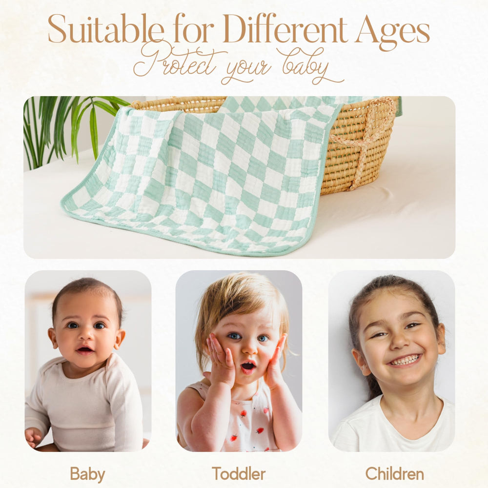 HardNok Ultra Soft Muslin Baby Blanket durable 6-layer jacquard weave.