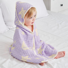 HardNok Ultra-Soft Muslin Hooded Towel folded, showcasing compact use and quick-dry fabric.