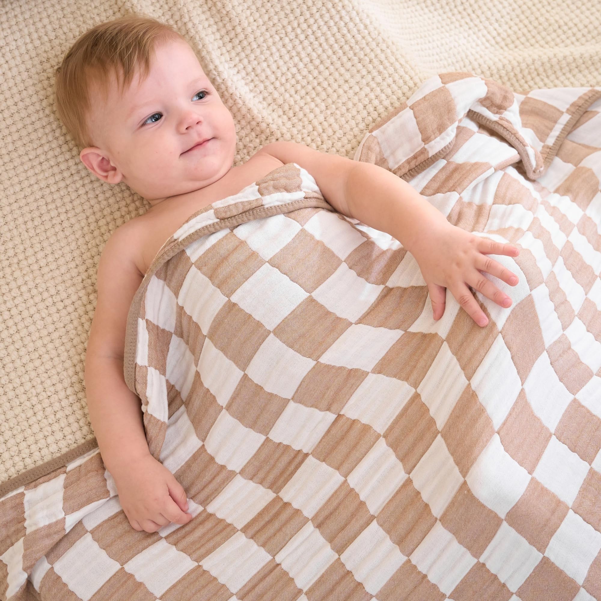 HardNok Ultra Soft Muslin Blanket baby swaddle use demonstrates gentle wrap for comfort.