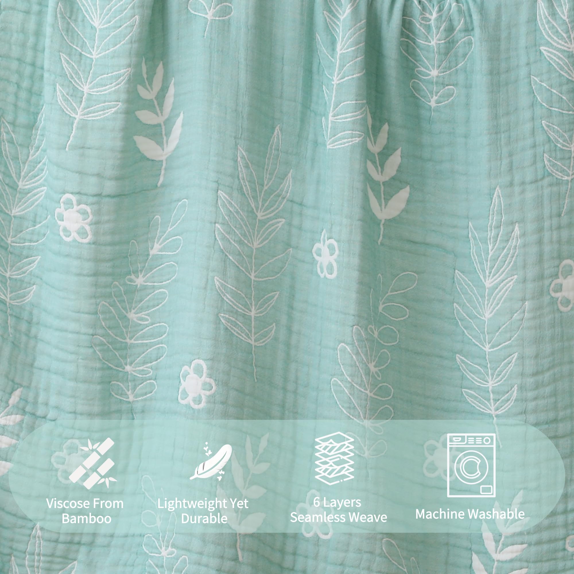 HardNok Leaf Floral Blanket folded setup adds stylish nursery accent and breathable warmth.