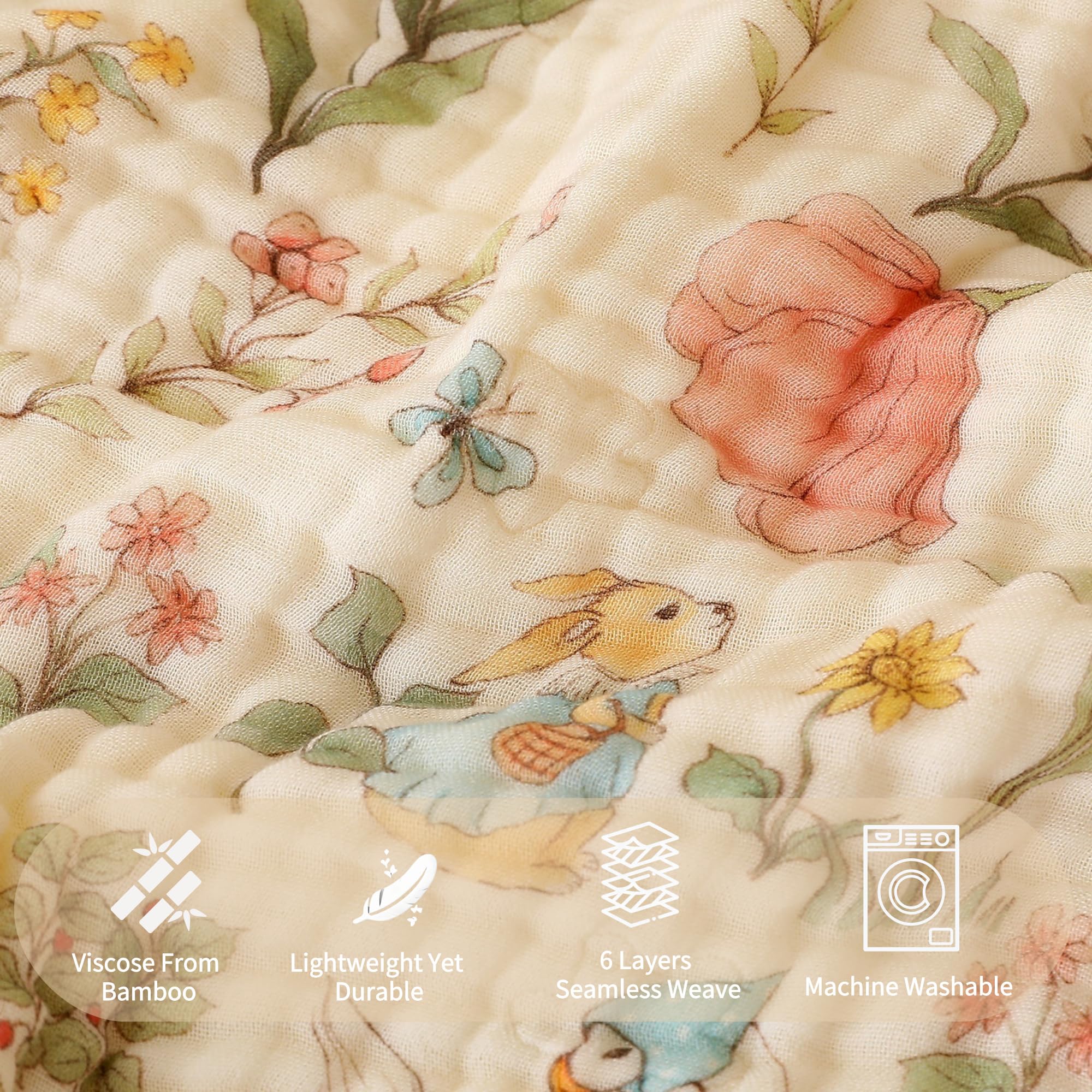HardNok woodland-themed baby blanket in a nursery provides gender-neutral style.