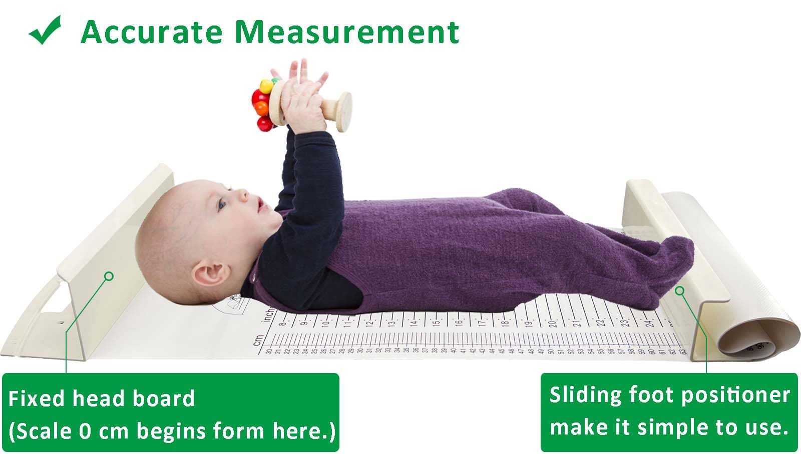 HAREAR growth chart in use shows growth tracking at home or clinic.