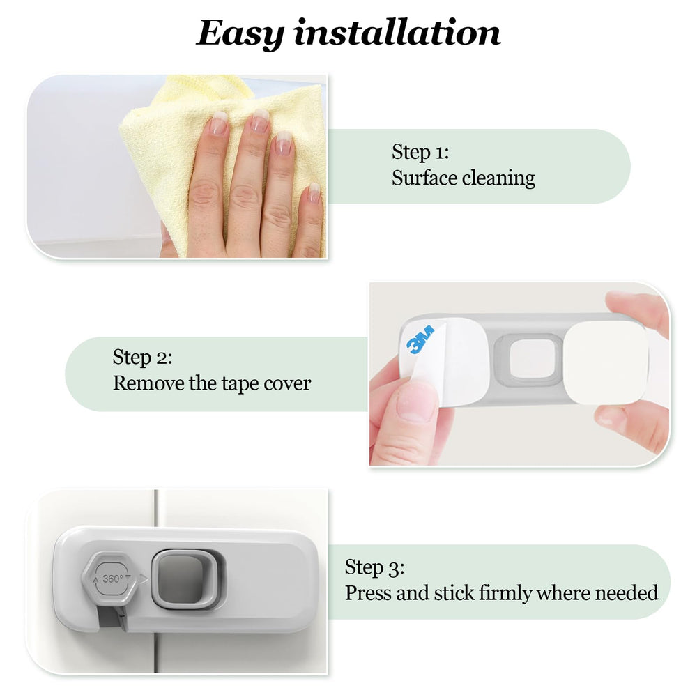 Harewu ABS material durable lock for long-lasting child safety in homes