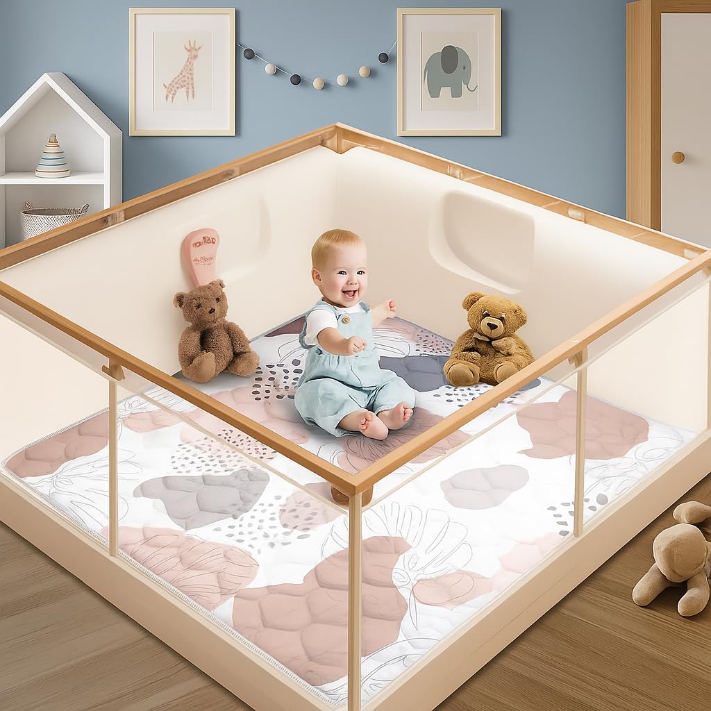 Harmon Wandyer baby play mat boho texture complements nursery decor.