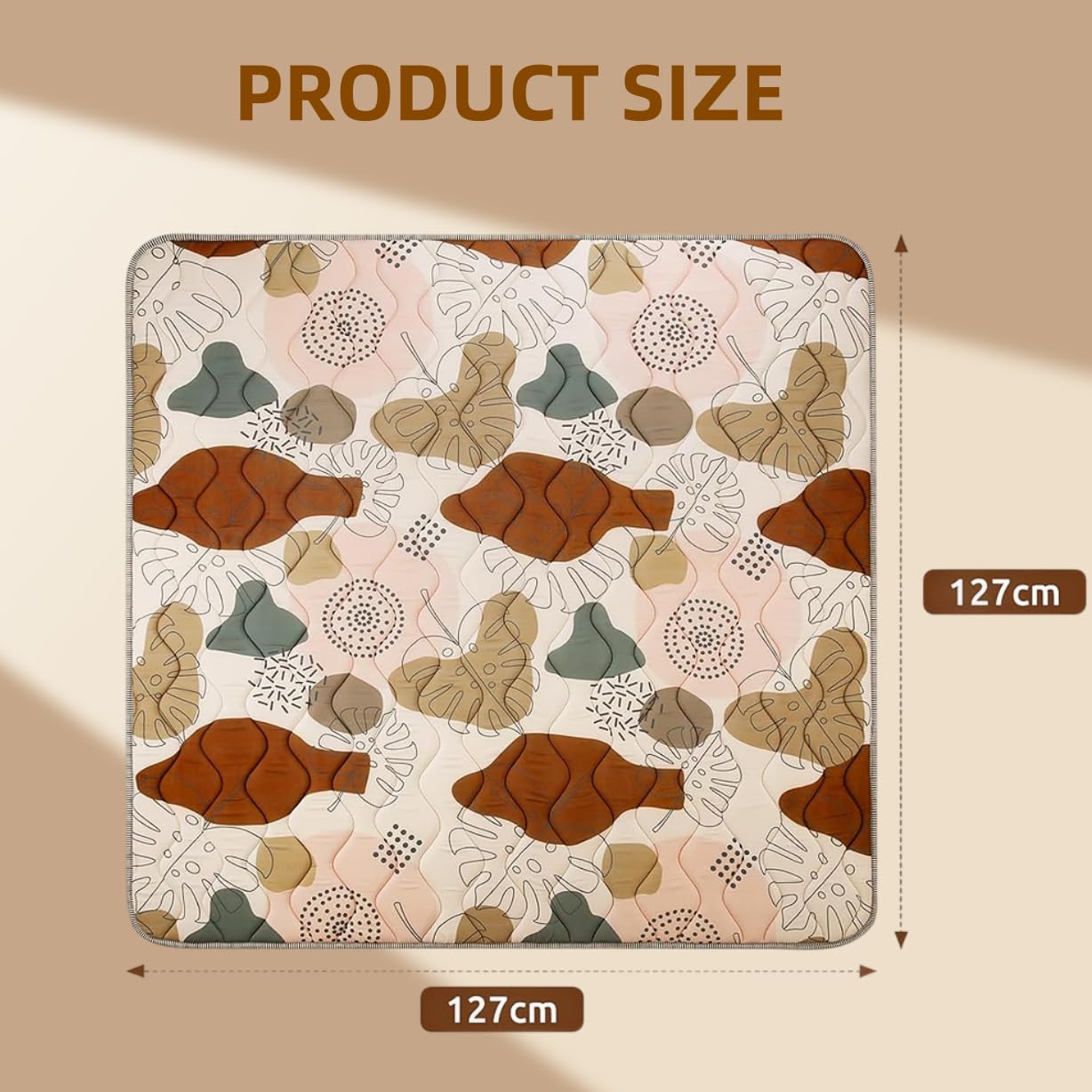 Harmon Wandyer baby play mat non-slip bottom keeps playtime safe on floors.