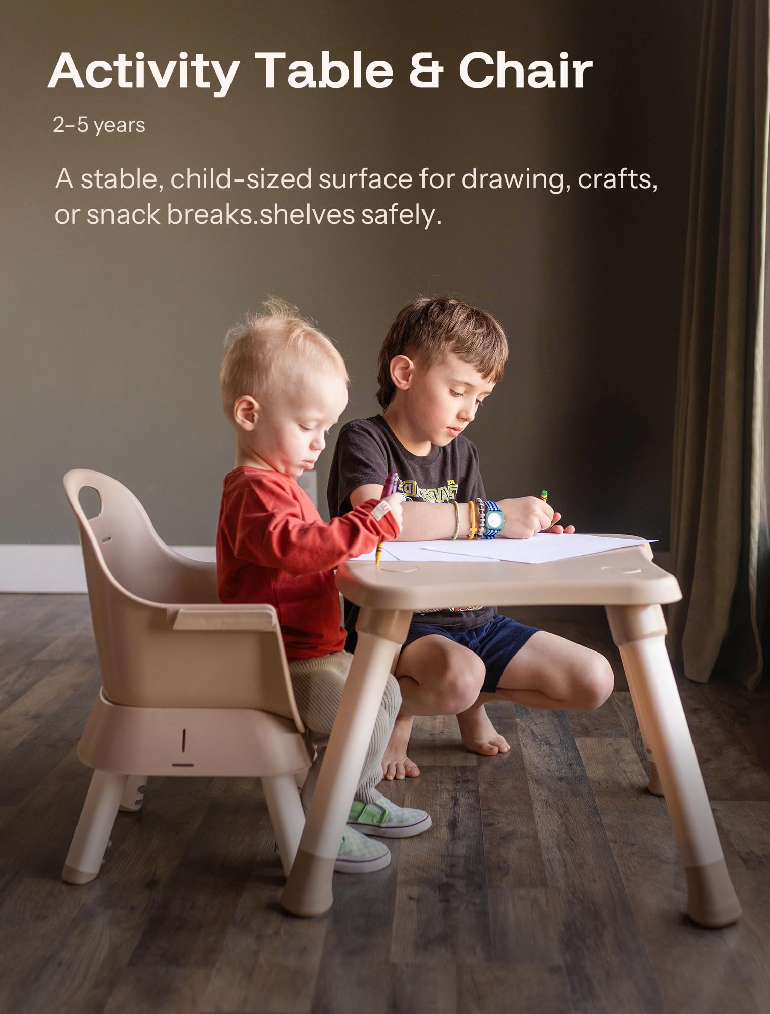 HARPPA 3-position tray adapts as baby grows
