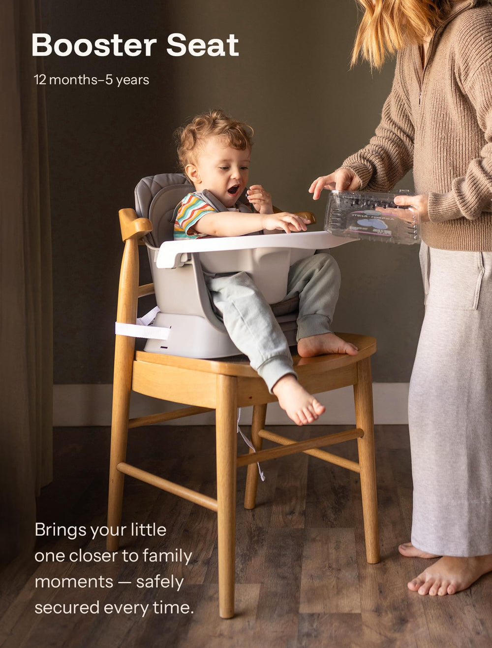 HARPPA 6-in-1 with 5-point harness ensures child safety during meals.