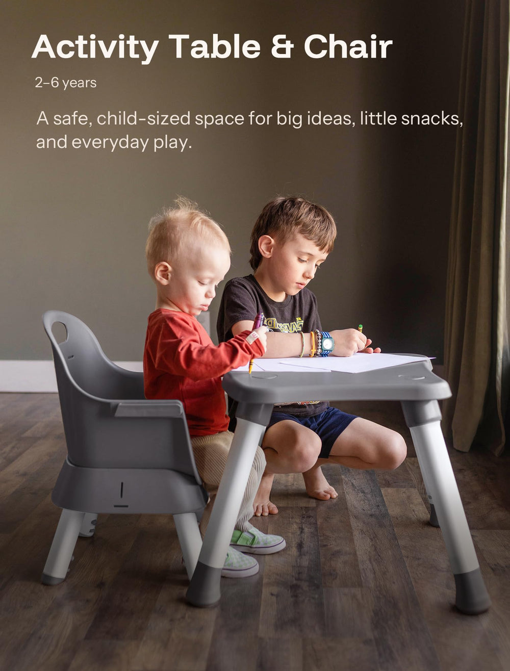 HARPPA 6-in-1 pyramid base adds stability on varied floors.